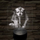 Tutankhamun arany maszkja 7 színű valósághű 3D led lámpa
