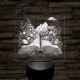 Életre kelt regény 7 színű valósághű 3D led lámpa