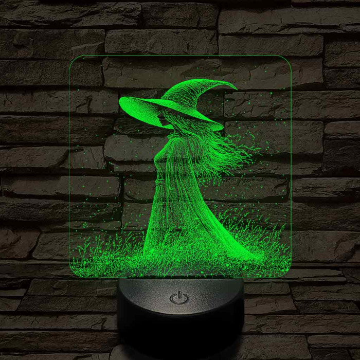 Ábrándozó boszorkány 7 színű valósághű 3D led lámpa