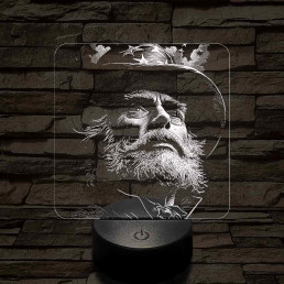 Amerikai nagybácsi 7 színű valósághű 3D led lámpa