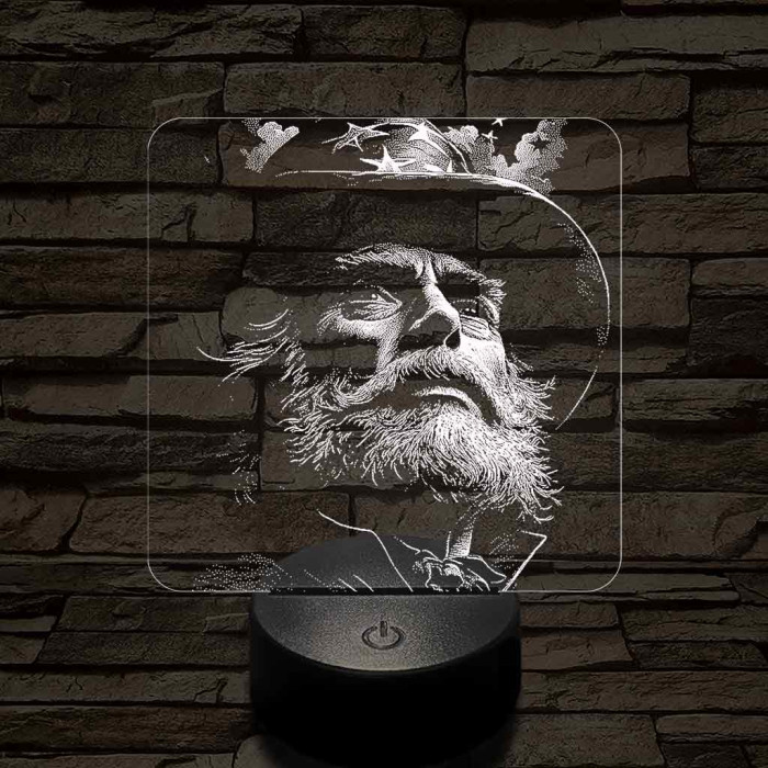 Amerikai nagybácsi 7 színű valósághű 3D led lámpa