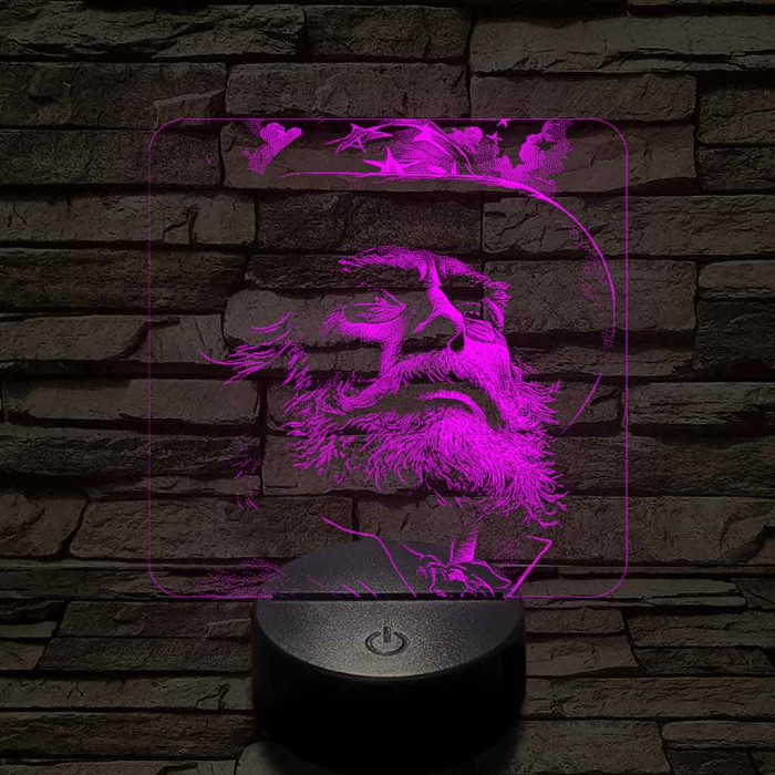 Amerikai nagybácsi 7 színű valósághű 3D led lámpa