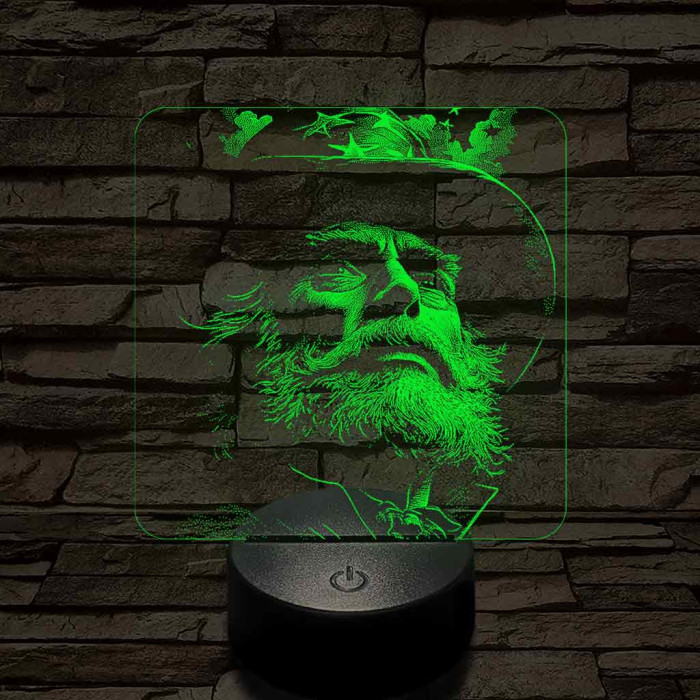 Amerikai nagybácsi 7 színű valósághű 3D led lámpa
