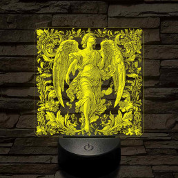 Kecses angyal 7 színű valósághű 3D led lámpa