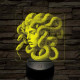 Medusa a Görög mitológiából 7 színű valósághű 3D led lámpa