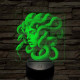 Medusa a Görög mitológiából 7 színű valósághű 3D led lámpa