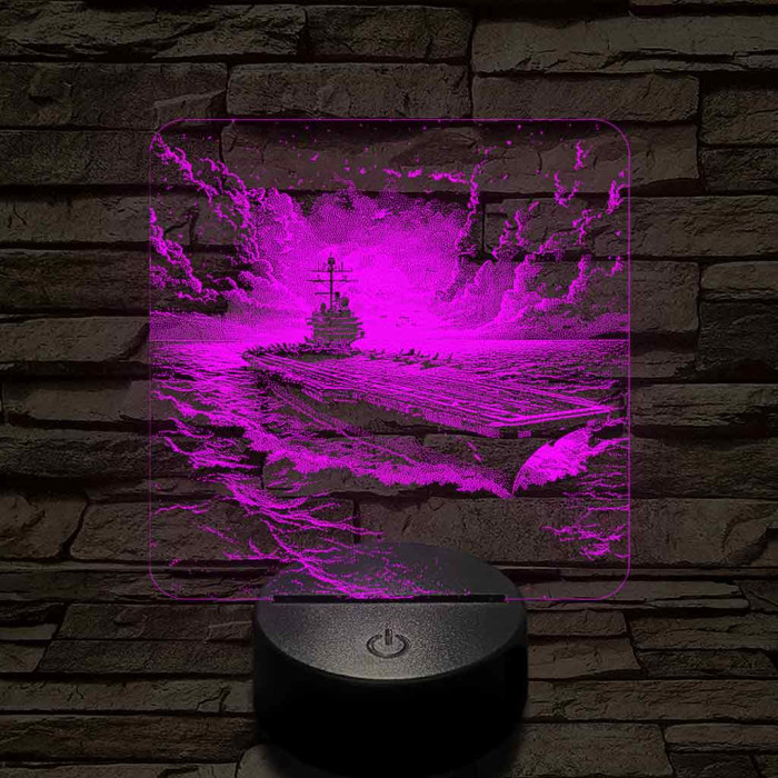 Repülőgép anyahajó 7 színű valósághű 3D led lámpa