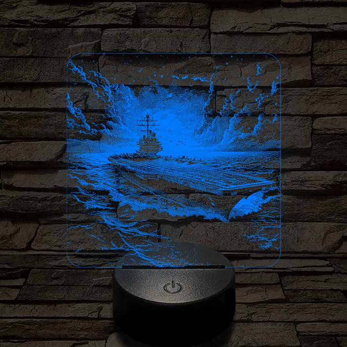 Repülőgép anyahajó 7 színű valósághű 3D led lámpa