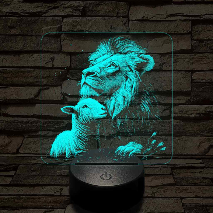 Paradicsomi környezet 7 színű valósághű 3D led lámpa