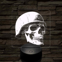 Egy katona szelleme 7 színű valósághű 3D led lámpa