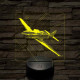 P-51 Mustang vadászgép 7 színű valósághű 3D led lámpa