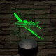 P-51 Mustang vadászgép 7 színű valósághű 3D led lámpa