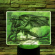 Sárkány a hóesésben 7 színű valósághű 3D led lámpa