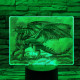 Sárkány a hóesésben 7 színű valósághű 3D led lámpa