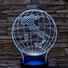 Olaszország  7 színű 3D led lámpa