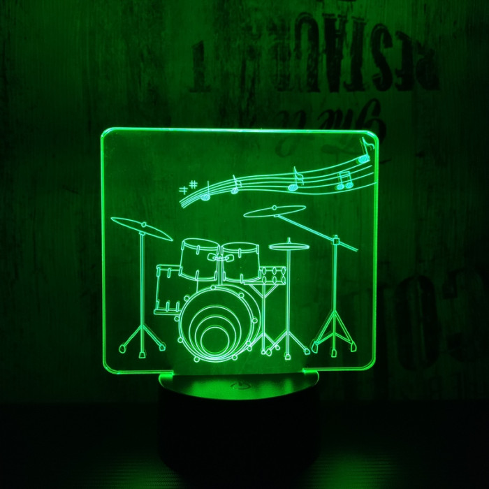 Dobos 7 színű 3D led lámpa