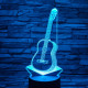 Gitár 3D 7 színű led lámpa