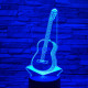 Gitár 3D 7 színű led lámpa