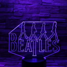 Beatles 7 színű 3D led lámpa