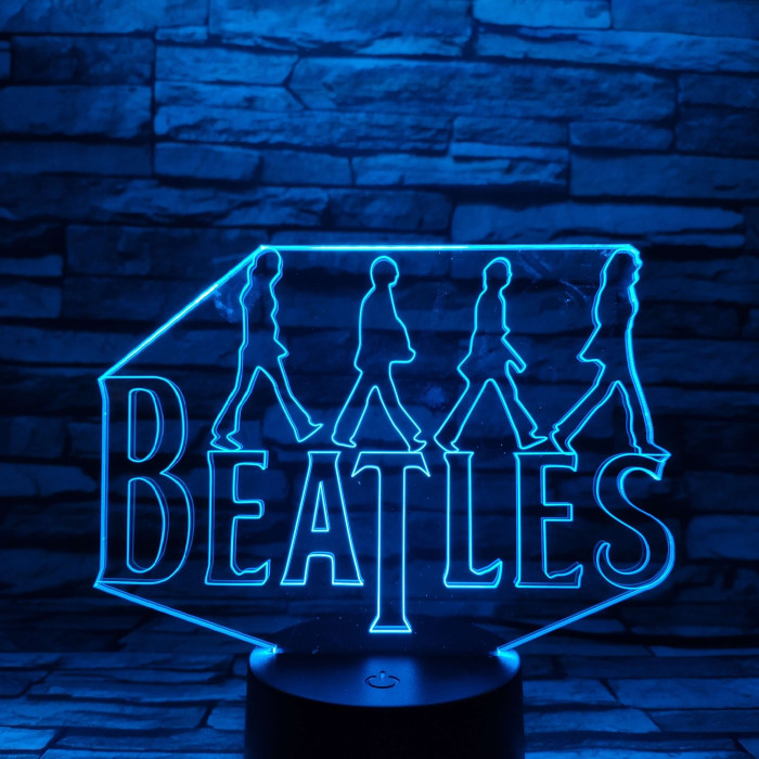 Beatles 7 színű 3D led lámpa