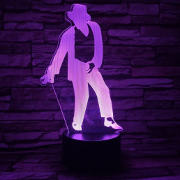 Michael Jackson 7 színű 3D led lámpa