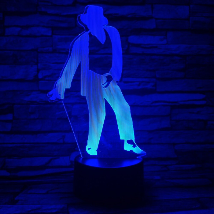 Michael Jackson 7 színű 3D led lámpa