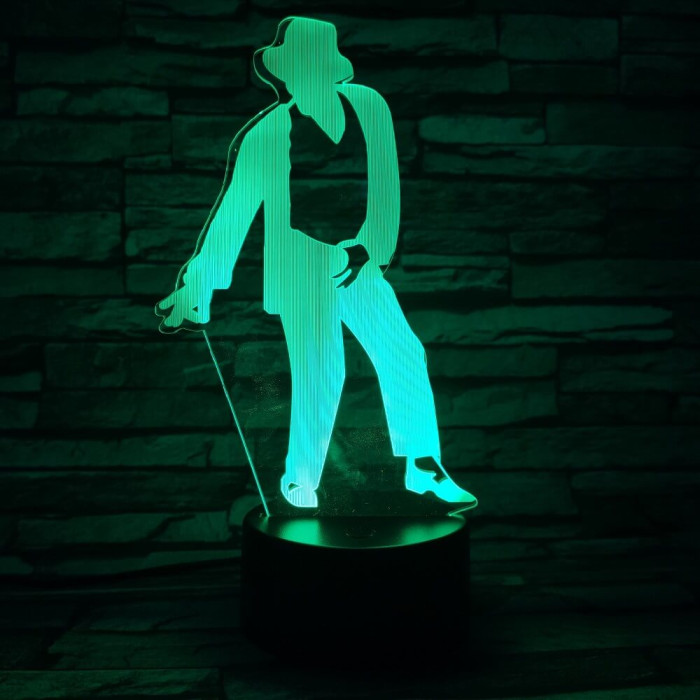 Michael Jackson 7 színű 3D led lámpa
