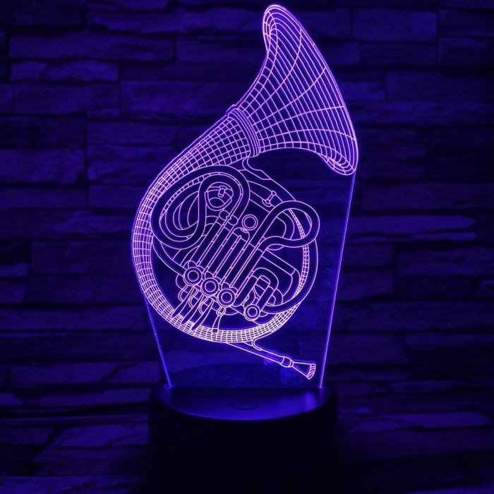 Kürt 7 színű 3D led lámpa