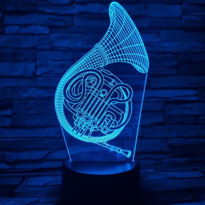 Kürt 7 színű 3D led lámpa