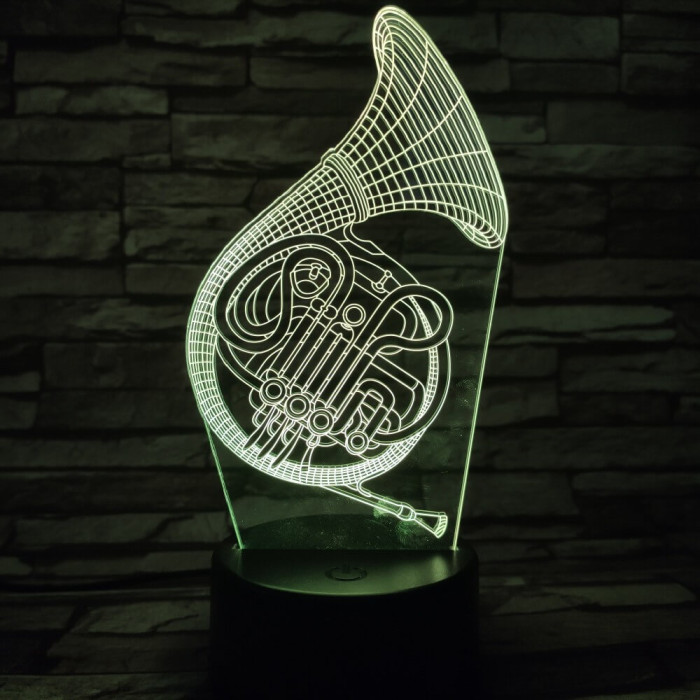 Kürt 7 színű 3D led lámpa