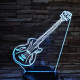 Gitár elektromos zene 3D 7 színű led lámpa