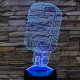 Mikrofon Retro 7 színű 3D led lámpa