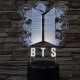 BTS 7 színű 3D led lámpa