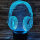 Fejhallgató 3  7 színű 3D led lámpa