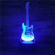 Gitár 3D 7 színű led lámpa