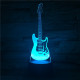 Gitár 3D 7 színű led lámpa