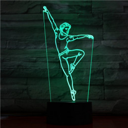 Balett Táncos 3D led lámpa